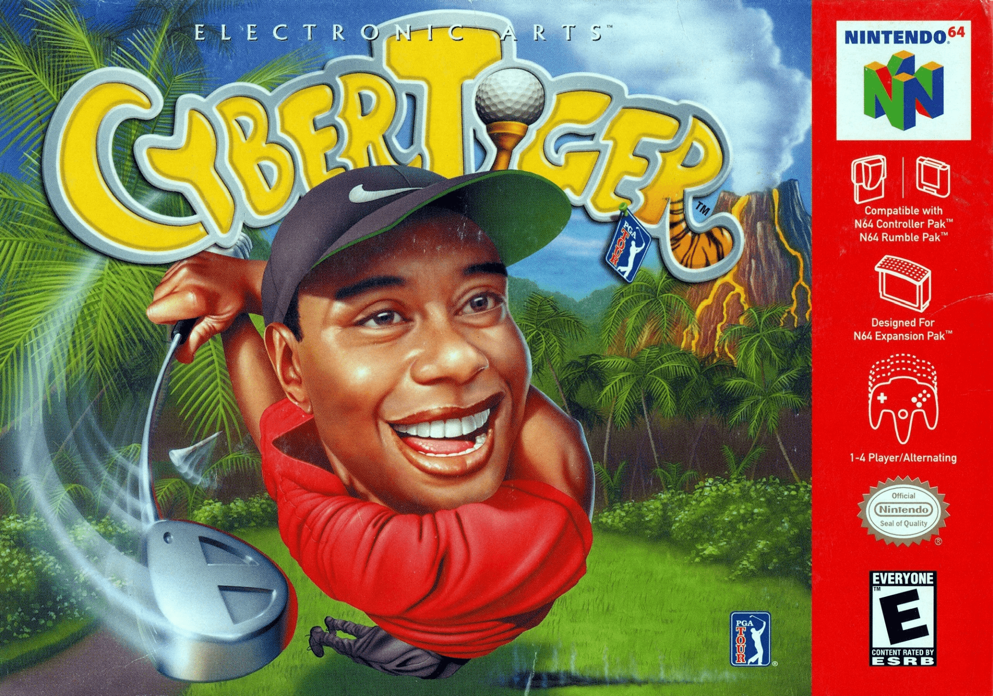 CyberTiger box art for Nintendo 64